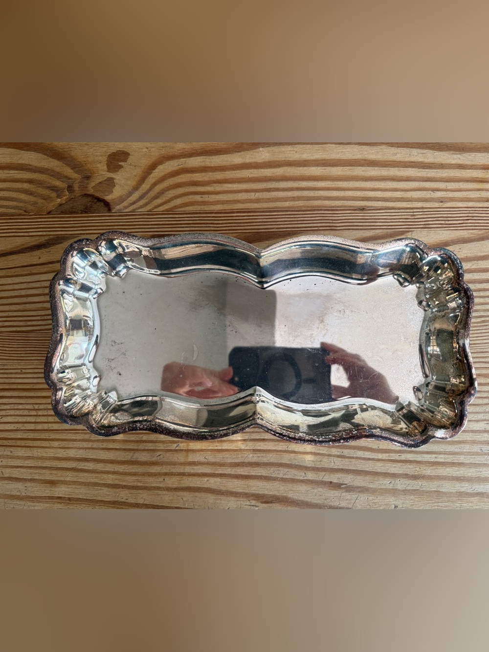 Silver Footed Serving Tray